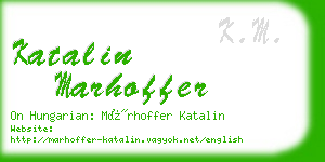 katalin marhoffer business card